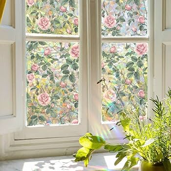Amazon.com: JOONOR Retro Pink Rose Flowers Window Privacy